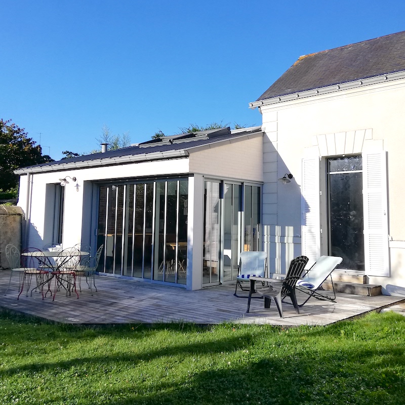 extension vitrée maison ancienne